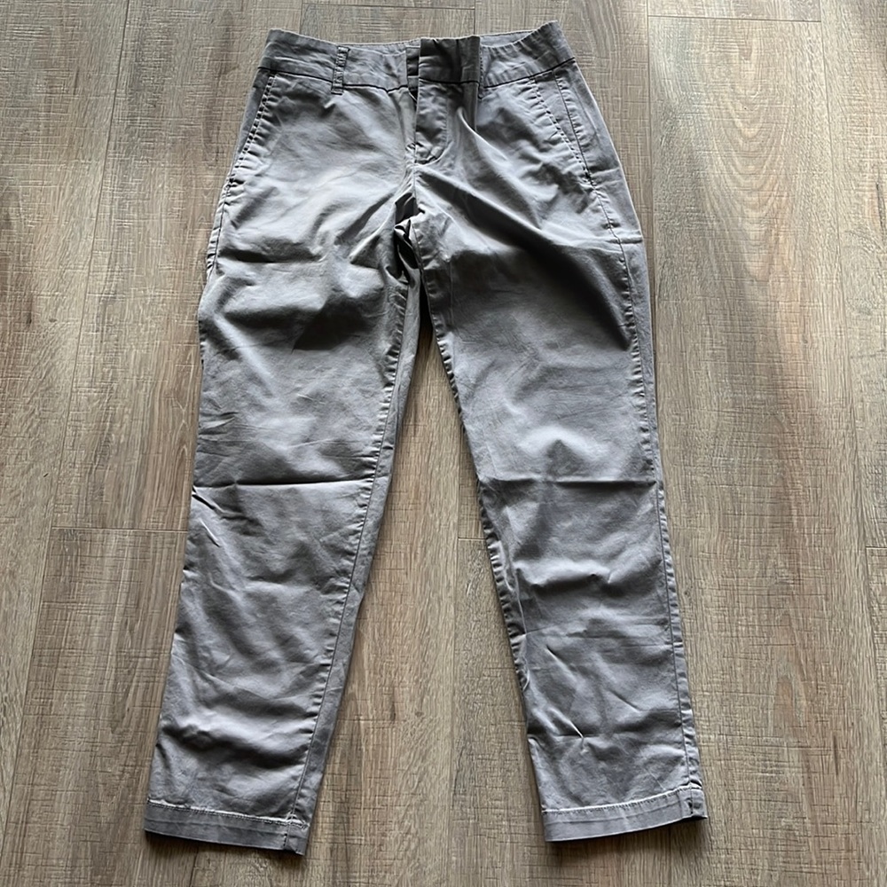 Light Gray Taylor Crop Trousers